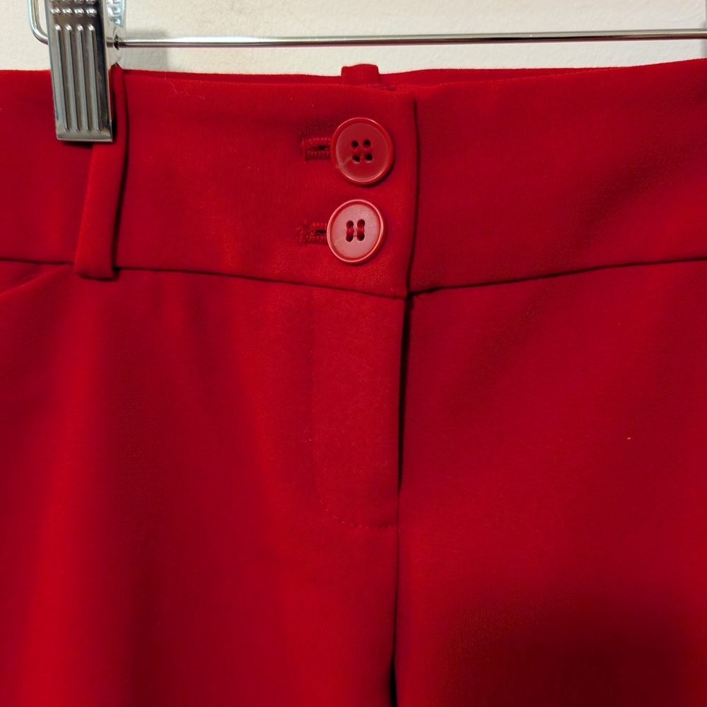 The Limited Slim Straight Leg Low Rise Red Dress Pants Size 4 - Picture 3 of 8